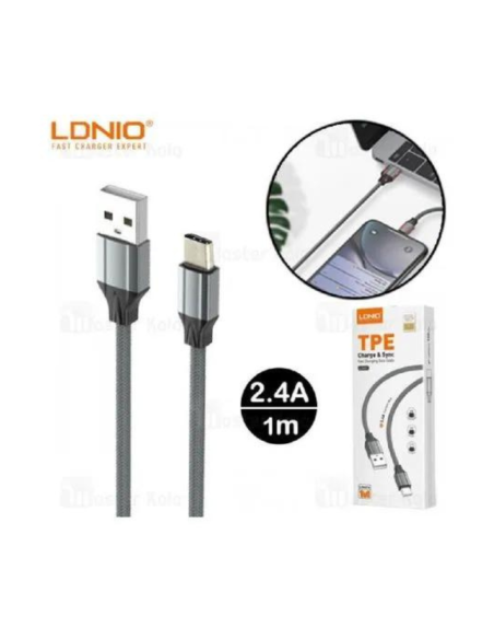CABLE LDNIO LS441 1M 12W 2.4A CON CABLE (TIPO C o MICRO-USB o IPHONE)
