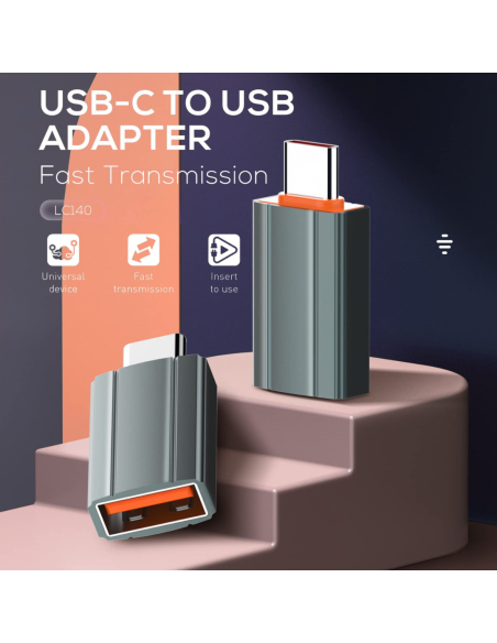 ADAPTADOR LDNIO LC140 TIPO C A USB