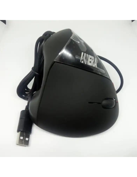 MOUSE ERGONOMICO NEGRO CON CABLE