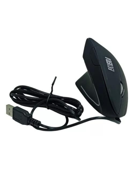 MOUSE ERGONOMICO NEGRO CON CABLE