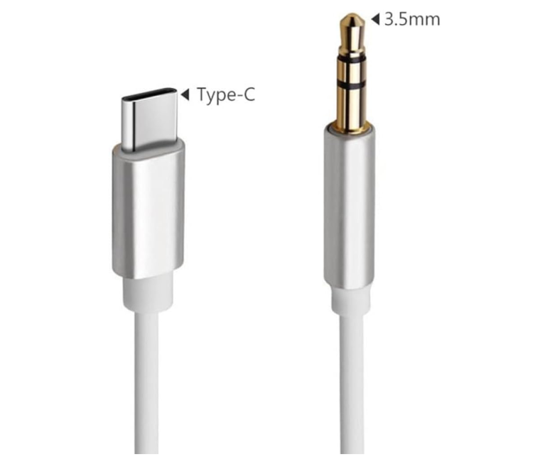 ADAPTADOR DE AUXILIAR 3.5 MACHO A TIPO C MACHO JH-030