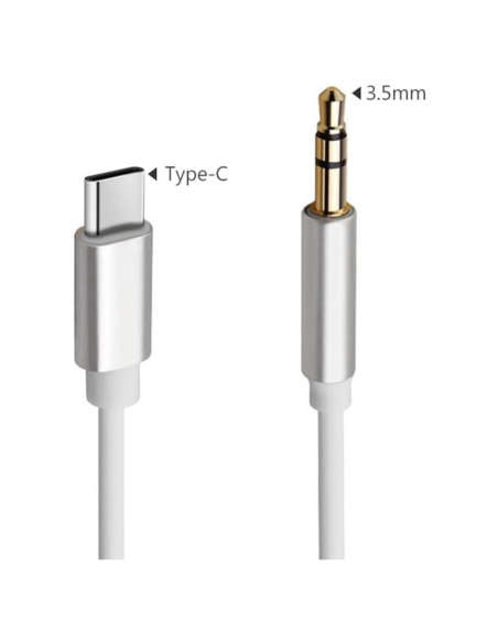 ADAPTADOR DE AUXILIAR 3.5 MACHO A TIPO C MACHO JH-030