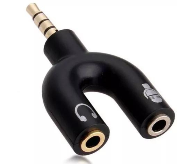 ADAPTADOR DE AUDIO DE Y MACHO - HEMBRA