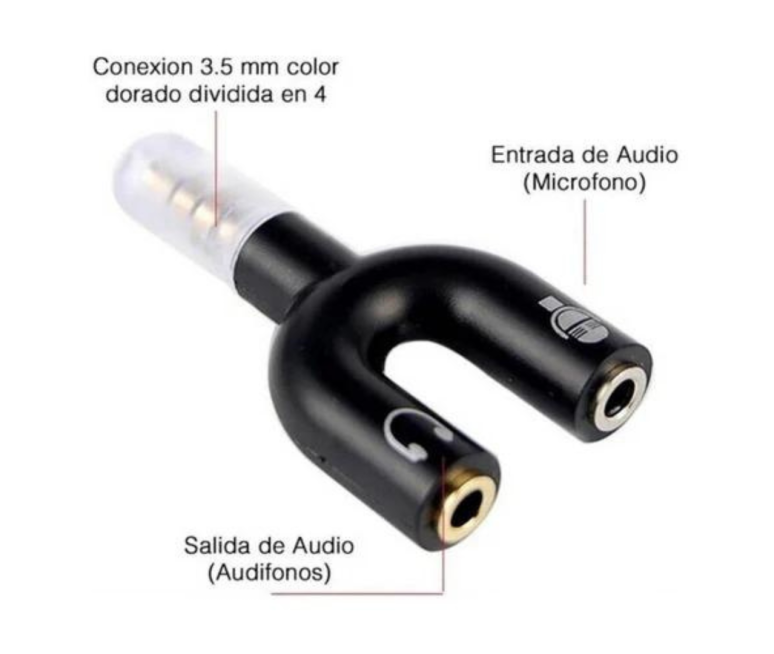 ADAPTADOR DE AUDIO JACK 3.5MM A DOBLE...
