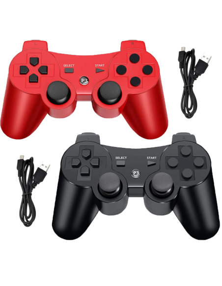 PALANCA MANDO PS3 NEGRO - ROJO