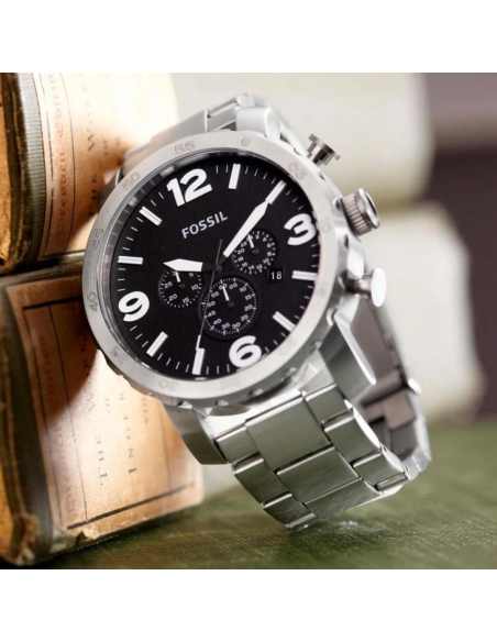 RELOJ FOSSIL NATE JR1353 CORREA ACERO INOXIDABLE 50MM