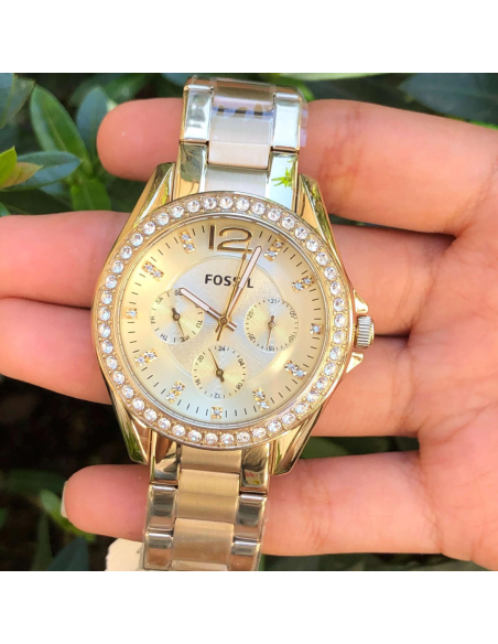 RELOJ FOSSIL RILEY ES3203 PULSERA ACERO INOXIDABLE 38MM