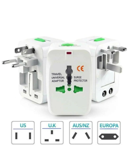 ADAPTADOR ENCHUFE 4 TIPOS