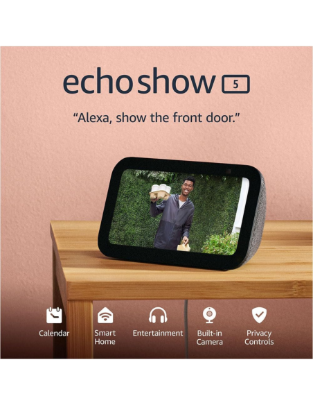 AMAZON ECHO SHOW 5 ALEXA 3RA GENERACION PANTALLA INTELIGENTE CARBÓN