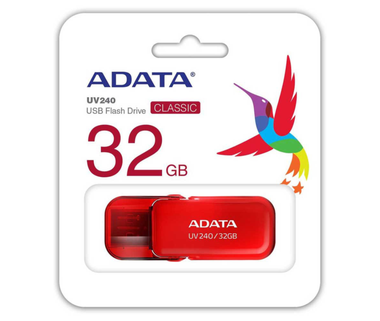 PENDRIVE FLASH MEMORY ADATA 32GB UV240 ROJO