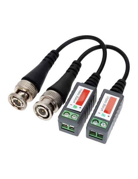 CONECTOR BALUN 2 EN 1 DE 1 CANAL PARA CAMARAS HD