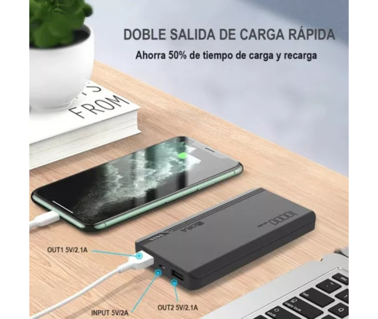 KIT - POWER BANK 10000 mAh + 2 CABLE...