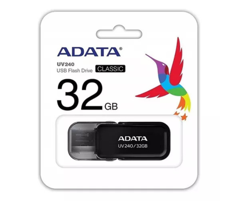PENDRIVE ADATA 32GB UV240 USB 2.0 NEGRO