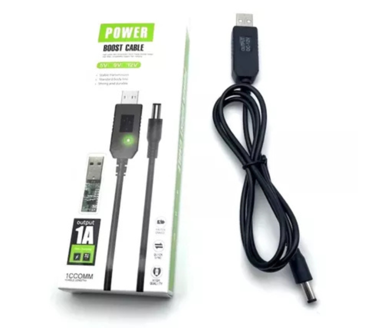 CABLE PARA ROUTER POWER BOOST 5V A 12V