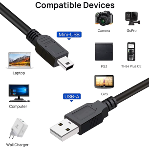 CABLE MINI USB V3 1.5M 2
