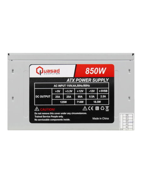 FUENTE DE PODER QUASAD ATX-850W 24-4 PINES SATA