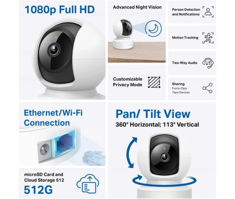 CAMARA TP-LINK WIFI TAPO C202 1080P...