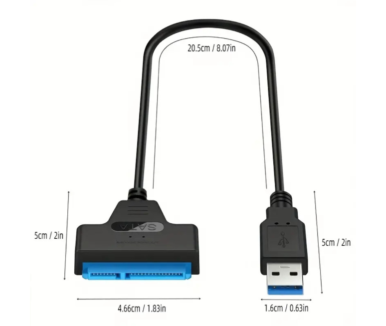 CABLE ADAPTADOR UNIVERSAL SATA A USB 3.0 DISCOS DUROS EXTERNOS DE 2.5" 3.5"