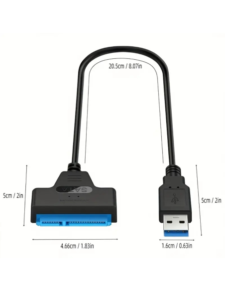 CABLE ADAPTADOR UNIVERSAL SATA A USB 3.0 DISCOS DUROS EXTERNOS DE 2.5" 3.5"