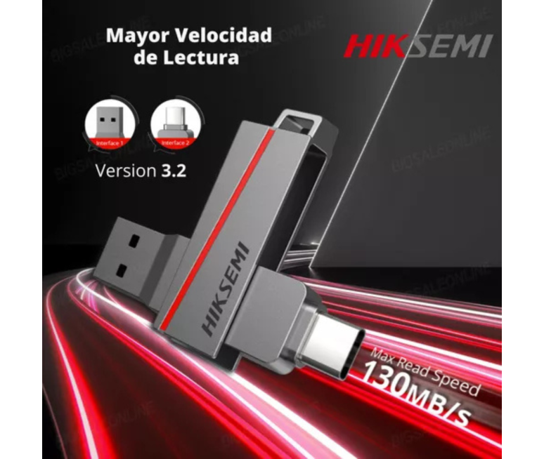 PENDRIVE HIKSEMI 32GB DUAL SIM 3.2 Y...