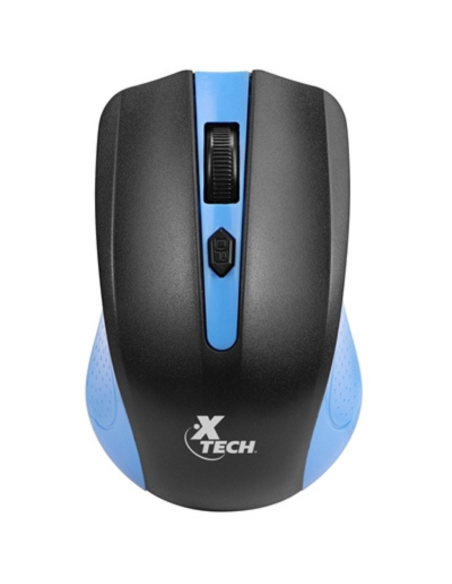 MOUSE XTECH INALAMBRICO 2.4GHZ 1600DPI 4 BOTONES AZUL