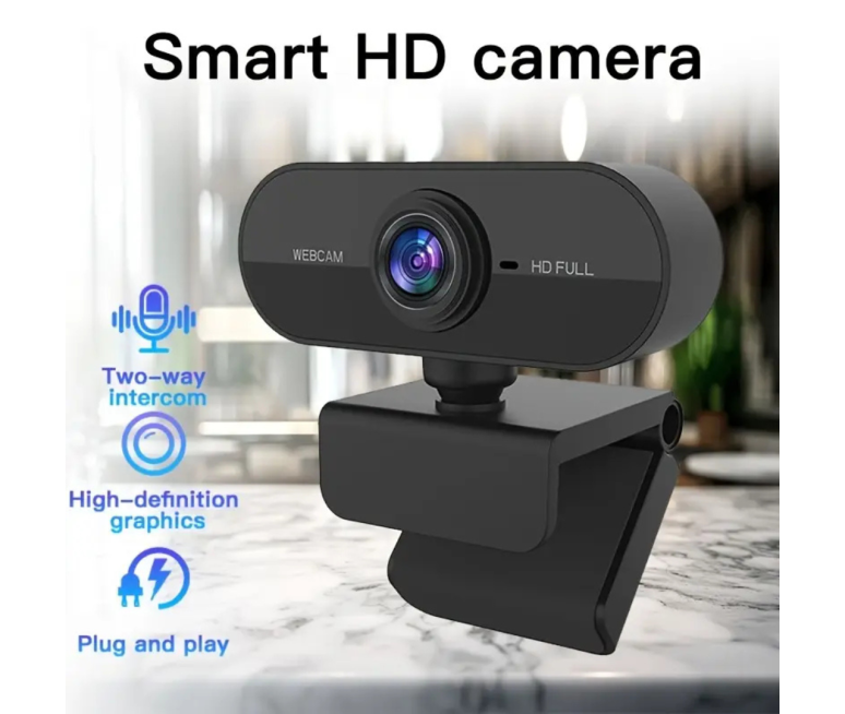 CAMARA CON MICROFONO HD VIDEO FULL 1080P BIDIRECCIONAL PARA PC - LAPTOP