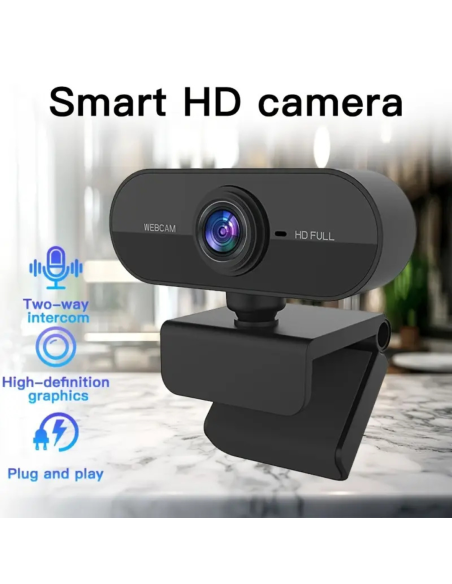 CAMARA CON MICROFONO HD VIDEO FULL 1080P BIDIRECCIONAL PARA PC - LAPTOP