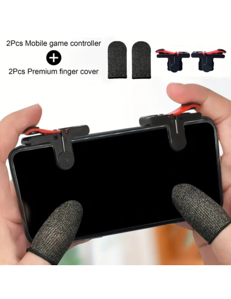 JUEGO DE DISPARADORES PARA JUEGOS MOVILES Y DEDALES ALTA SENSIBILIDAD DE MATERIAL ABS