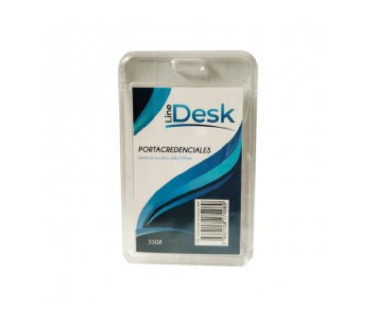 PORTACREDENCIAL VERTICAL ACRILICO LINEDESK CON CORDON