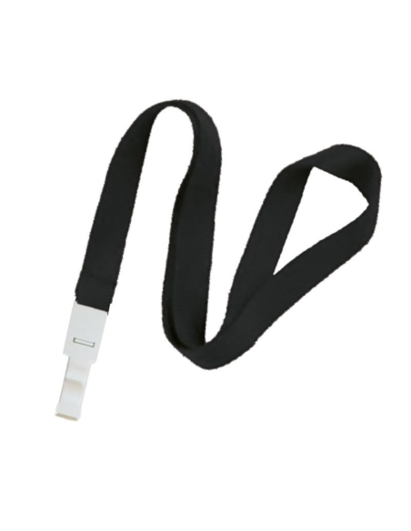 PORTACREDENCIAL HORIZONTAL NEGRO LINEDESK CON CORDON