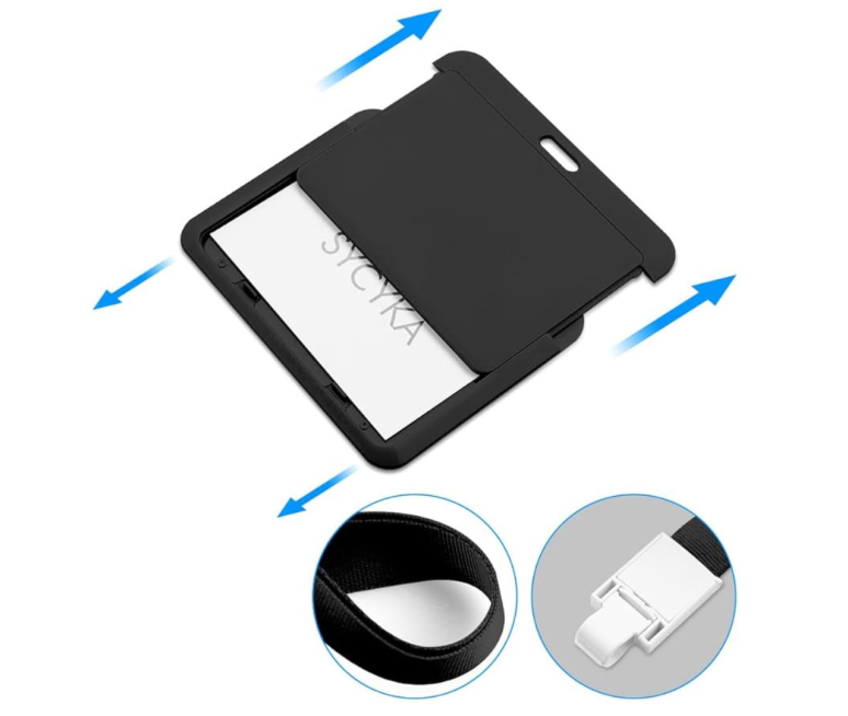 PORTACREDENCIAL HORIZONTAL NEGRO...