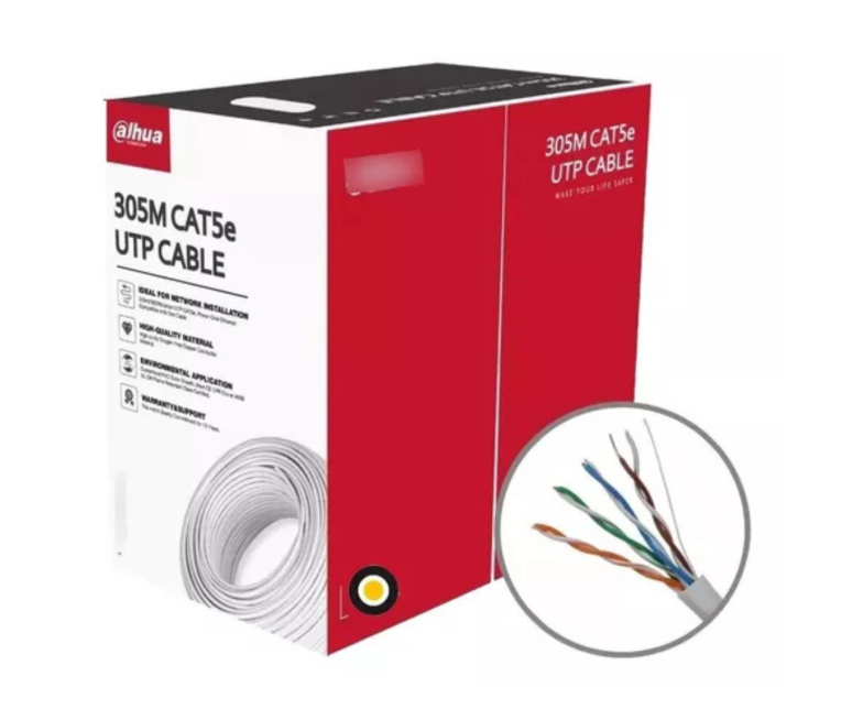 ROLLO DE CABLE UTP DAHUA CAT. 5E 24 AWG 305 METROS BLANCO