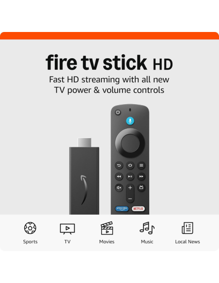 FIRE TV STICK HD AMAZON, CONTROL REMOTO POR VOZ ALEXA