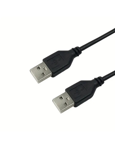 CABLE DE DATOS USB MACHO A MACHO CONEXION DUAL USB