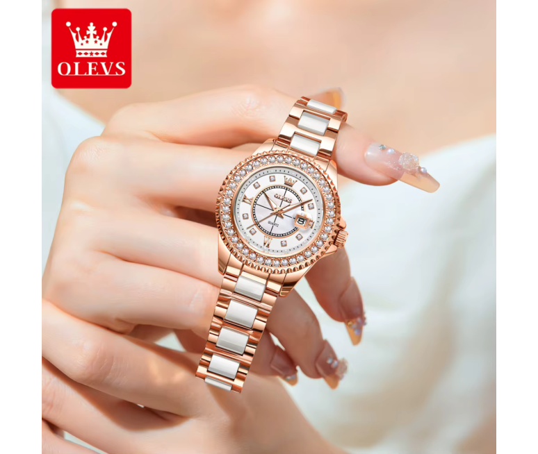 RELOJ OLEVS 3685 CON CORREA DE ACERO...