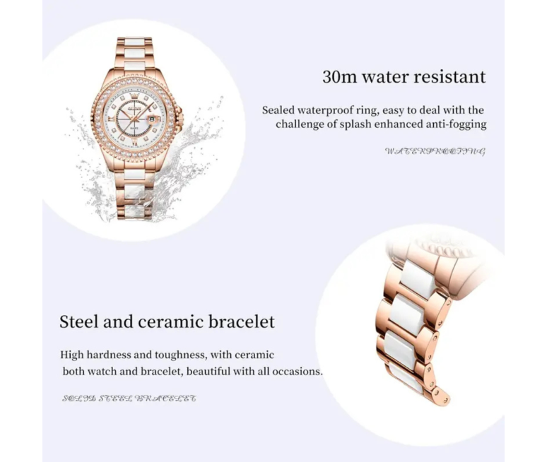 RELOJ OLEVS 3685 CON CORREA DE ACERO...