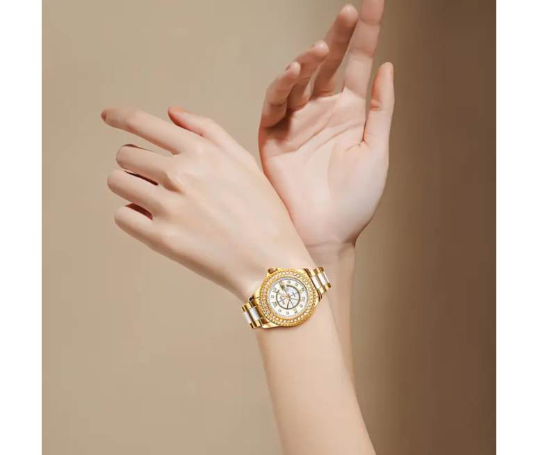 RELOJ OLEVS 3685 CON CORREA DE ACERO...