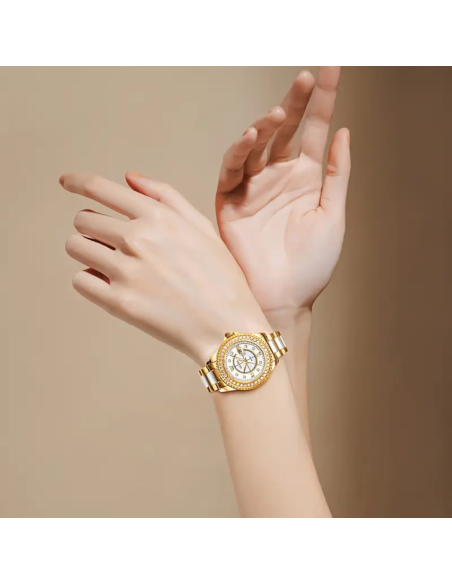 RELOJ OLEVS 3685 CON CORREA DE ACERO INOXIDABLE ELEGANTE 35MM