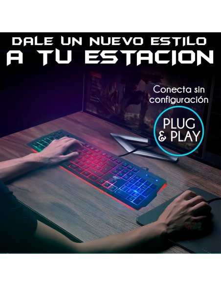 TECLADO EZMI ALAMBRICO GAMER RETROILUMINADO USB NEGRO EZA-GM866