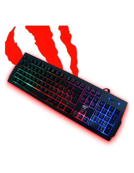 TECLADO EZMI ALAMBRICO GAMER RETROILUMINADO USB NEGRO EZA-GM866