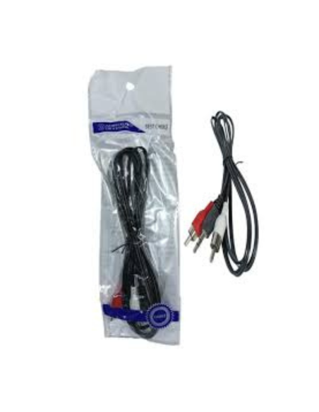 CABLE RCA MINIPLUG 1.5 M AUXILIAR 3.5MM MACHO 2 A 1