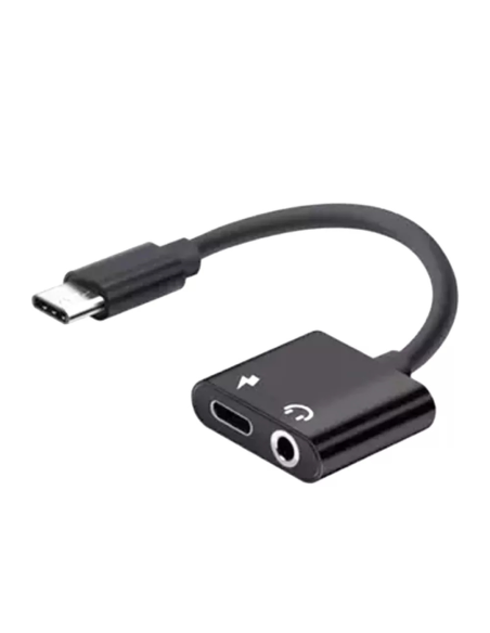ADAPTADOR 2 EN 1 TIPO C MACHO: TIPO C  + AUXILIAR HEMBRA