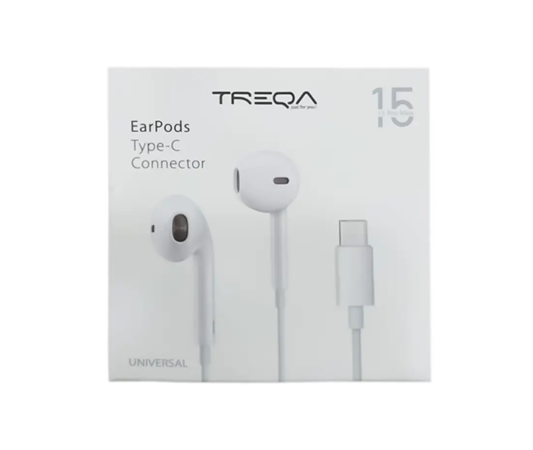 AUDIFONO TREQA EARPODS TIPO C 1M.