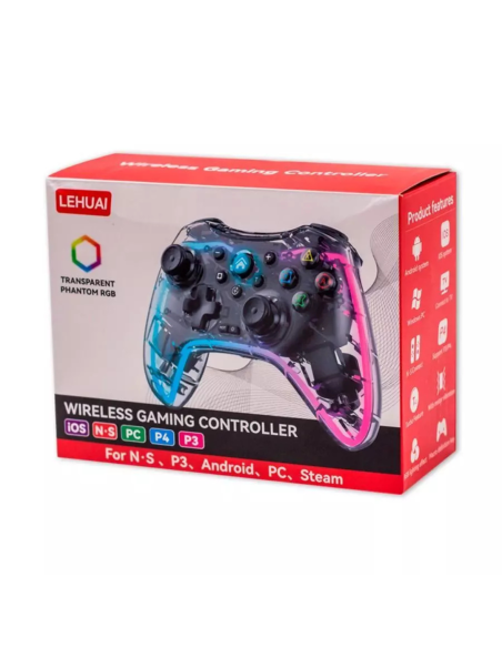 PALANCA INALAMBRICO LEHUAI PHANTON RGB COMPATIBLE PARA ANDROID - IOS - PS3 - PS4 - WINDOWS