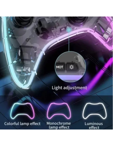 PALANCA INALAMBRICO LEHUAI PHANTON RGB COMPATIBLE PARA ANDROID - IOS - PS3 - PS4 - WINDOWS