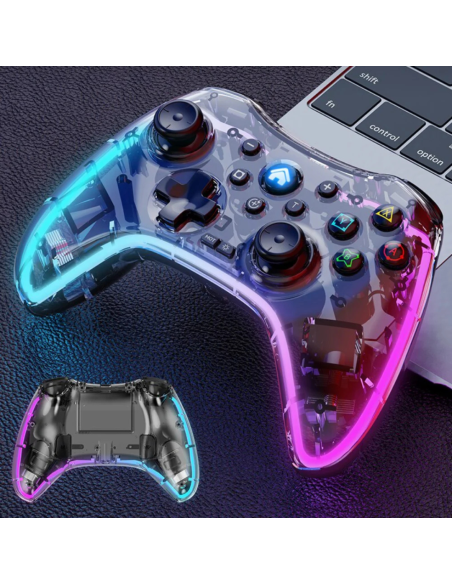 PALANCA INALAMBRICO LEHUAI PHANTON RGB COMPATIBLE PARA ANDROID - IOS - PS3 - PS4 - WINDOWS