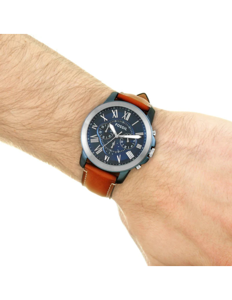 RELOJ FOSSIL FS5151 GRANT CRONÓGRAFO DE CUERO 44MM