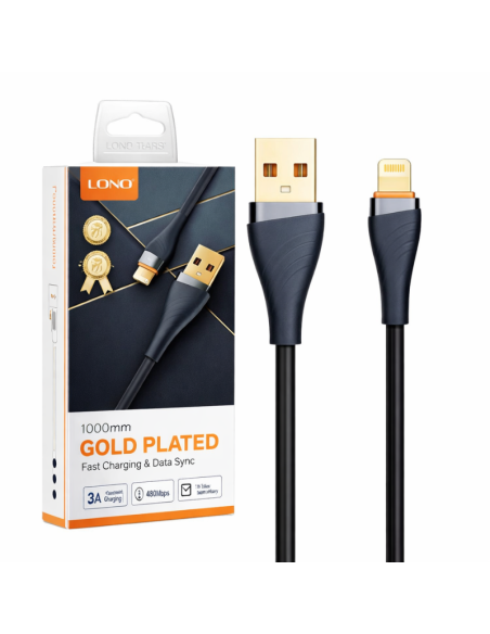 CABLE LDNIO LS691 30W USB - LIGHTNING CORDON AZUL