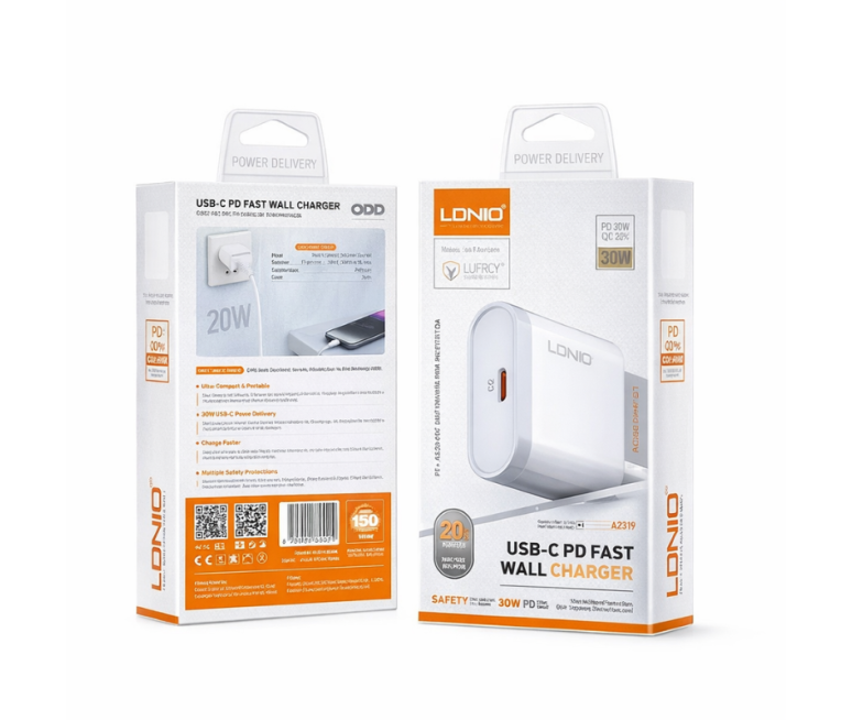 CARGADOR LDNIO Q111 20W 1P PD + CABLE...