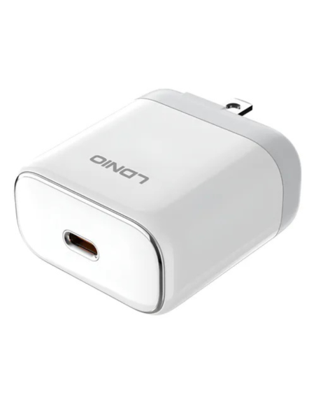 CARGADOR LDNIO Q111 20W 1P PD + CABLE TIPO C - LIGHTNING